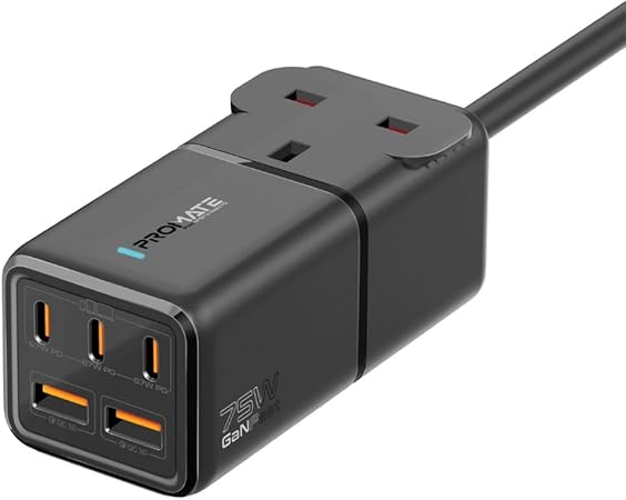 Promate Power Strip, 6-in-1 Multi-Port.