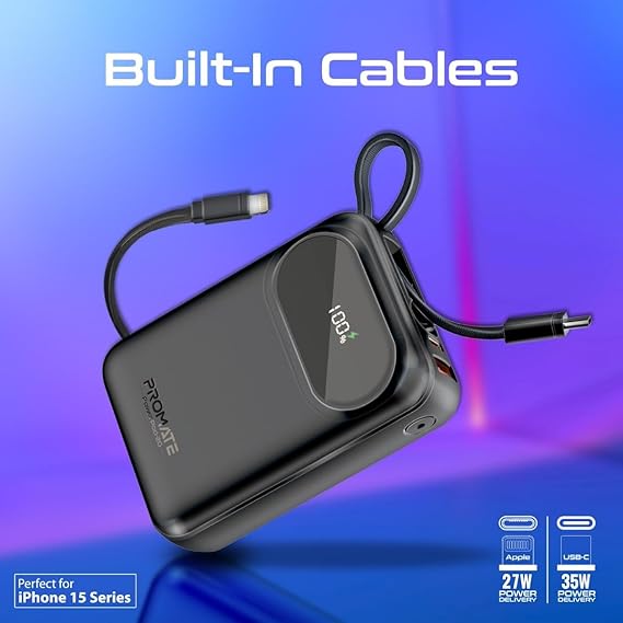 Promate Universal 20000mAh Ultra-Compact Portable Charger