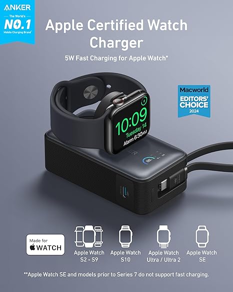 Anker MagGo Power Bank for Apple Watch.