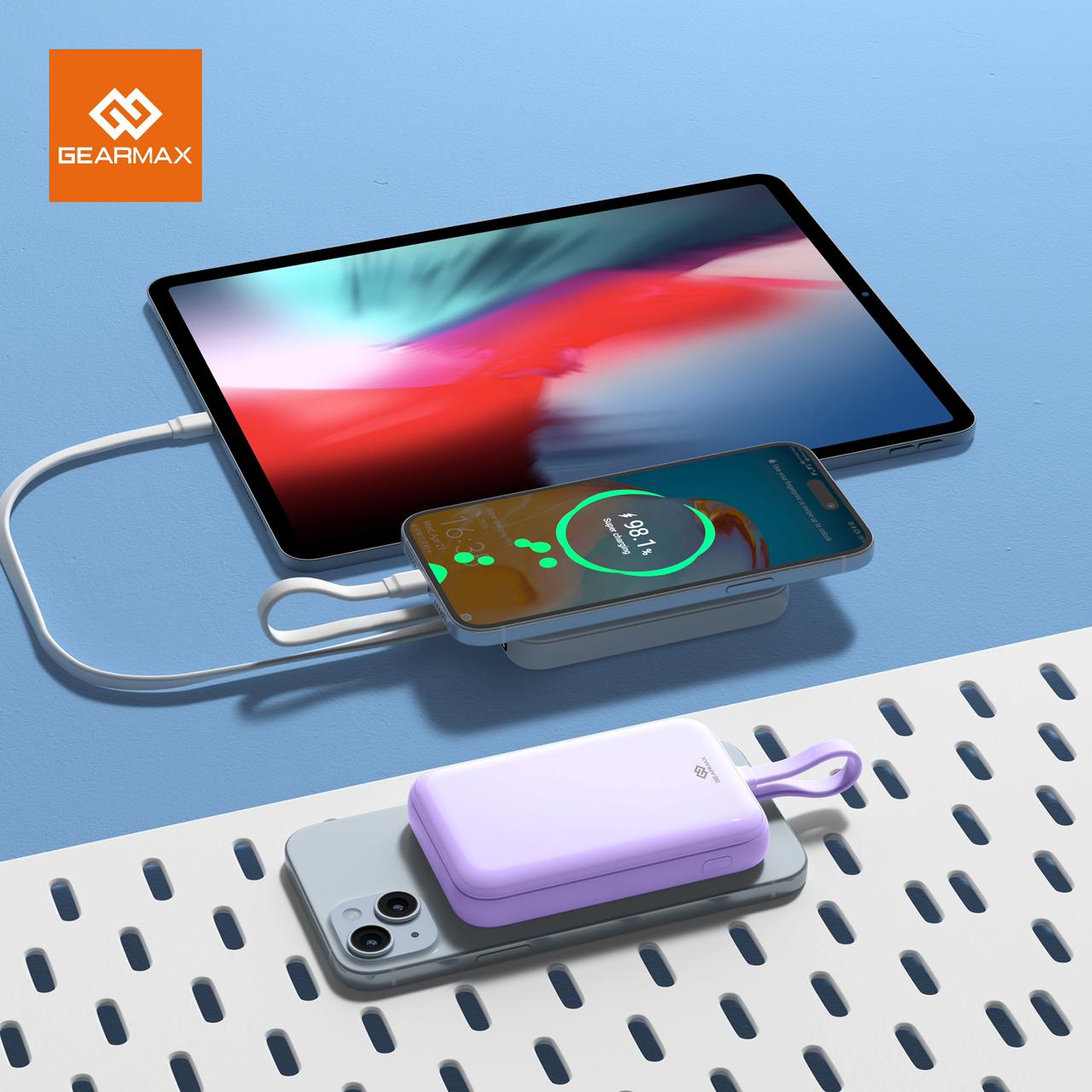 GEARMAX Magnetic Power Bank, 10000 , fast charging for all mobile