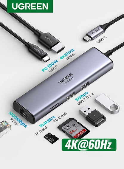 7 in 1 USB type C to HDMI Dongle Multifunctional Adapter