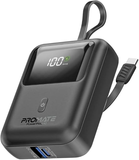Promate Power Bank, Universal 10000mAh Ultra-Compact Portable Charger
