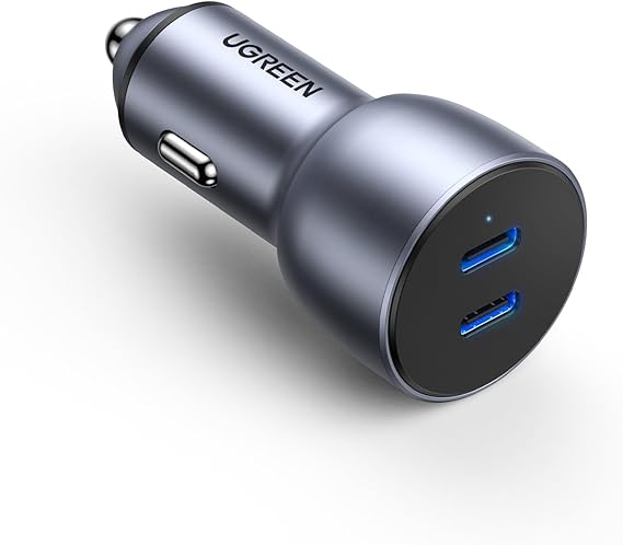UGREEN Dual USB-C Car Charger PD 50W