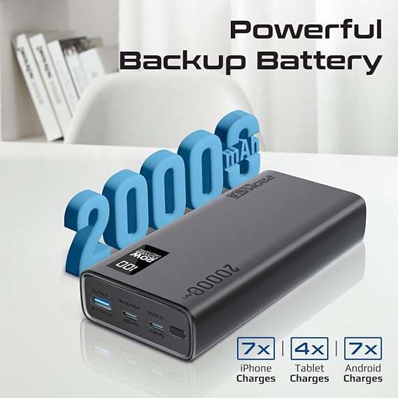 Promate Universal 20000mAh Ultra-Slim Power Bank