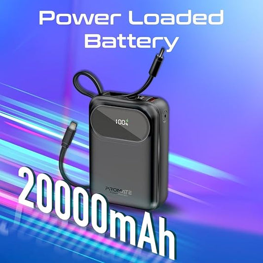 Promate Universal 20000mAh Ultra-Compact Portable Charger