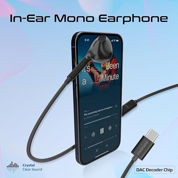 Promate Earbuds with USB-C Connector.
