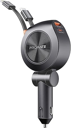 Promate 4 in 1 Multi-Port Car Charger 88W