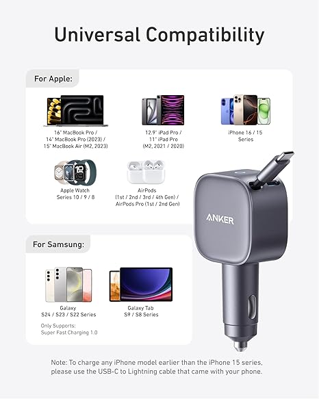 Anker USB-C Car Charger.