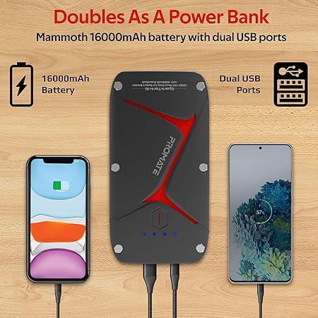 Promate Car Jump Starter Power Bank.