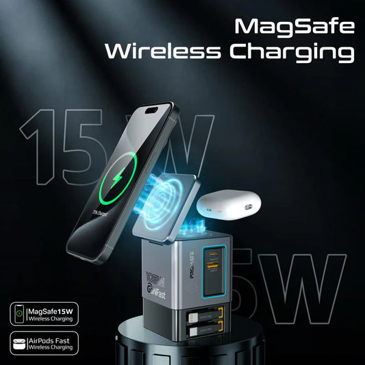 GaNFast™ Multi-Port Wireless Charging Station