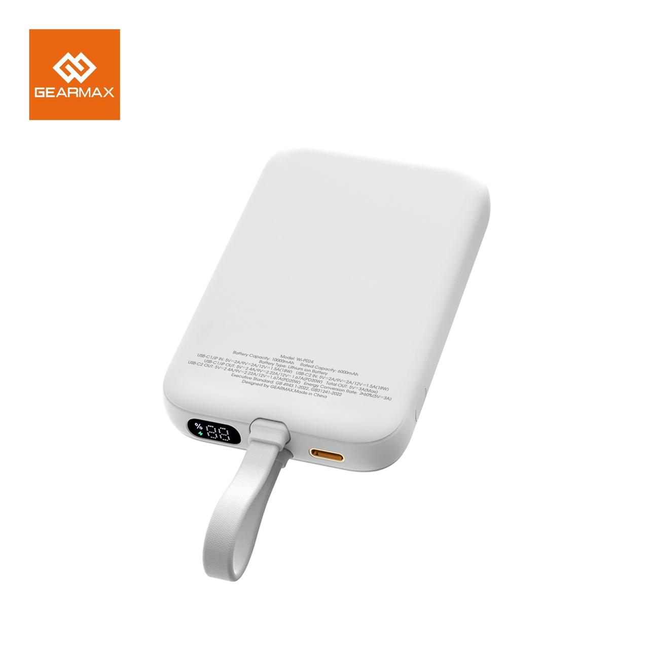 GEARMAX Magnetic Power Bank, 10000 , fast charging for all mobile